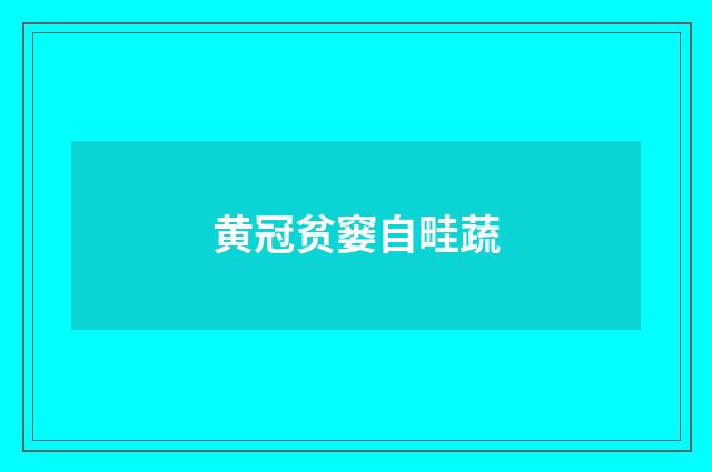 黄冠贫窭自畦蔬