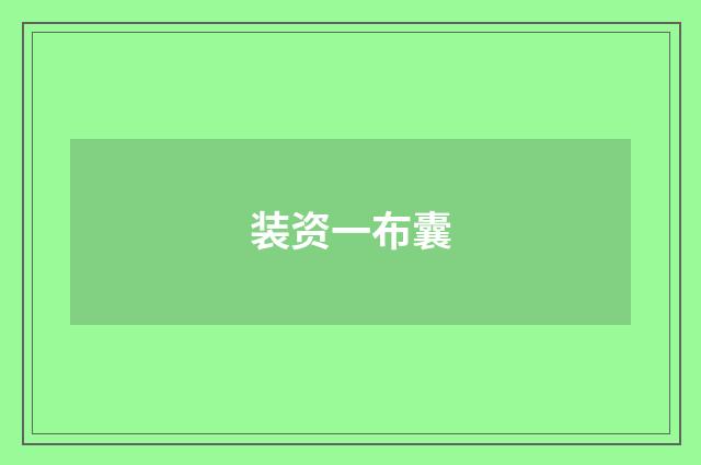 装资一布囊