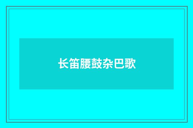 长笛腰鼓杂巴歌