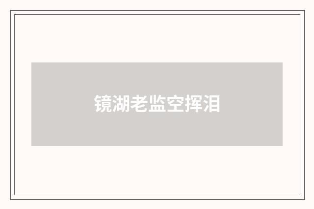 镜湖老监空挥泪