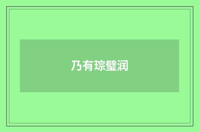 乃有琮璧润