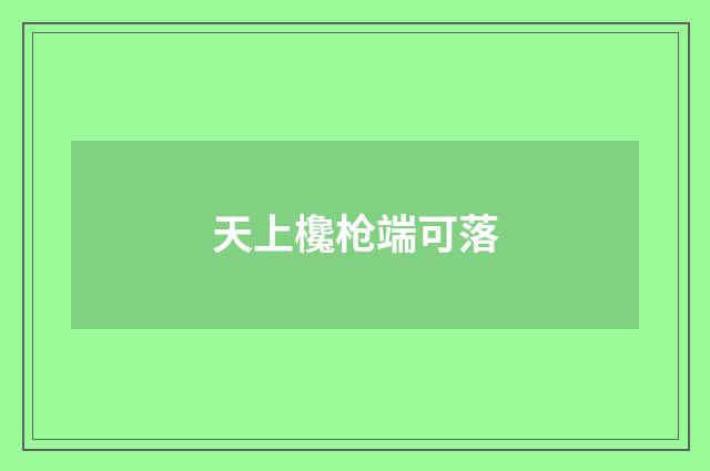 天上欃枪端可落