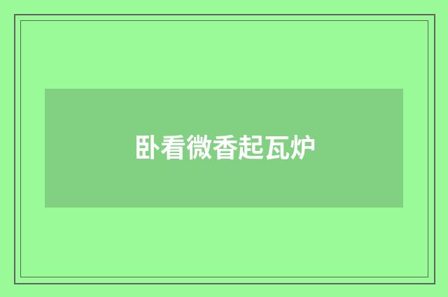 卧看微香起瓦炉