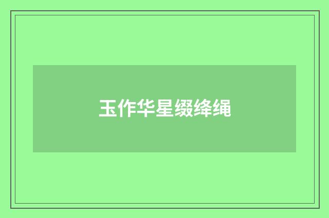 玉作华星缀绛绳