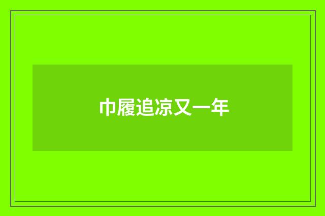 巾履追凉又一年