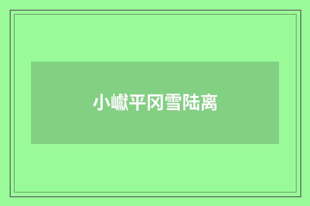 小巘平冈雪陆离