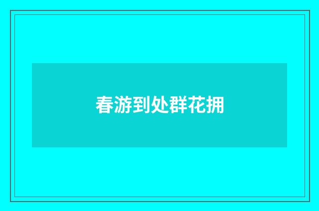 春游到处群花拥