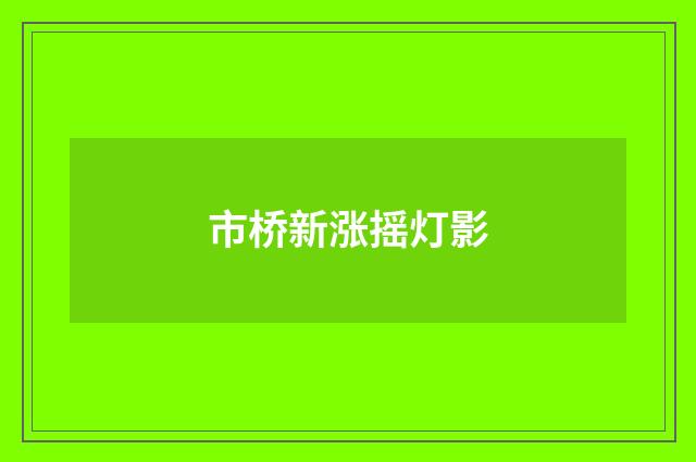 市桥新涨摇灯影