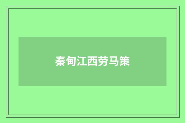 秦甸江西劳马策