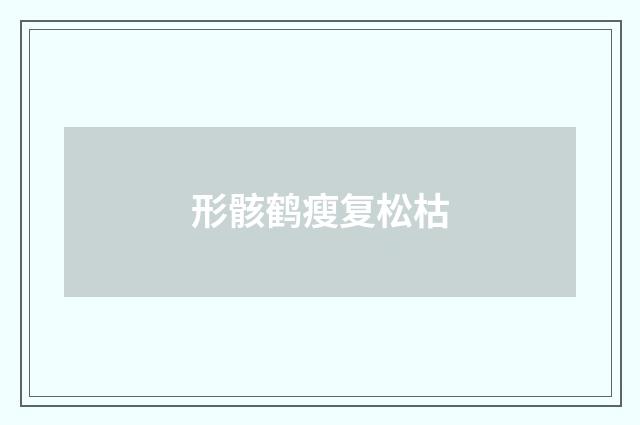 形骸鹤瘦复松枯