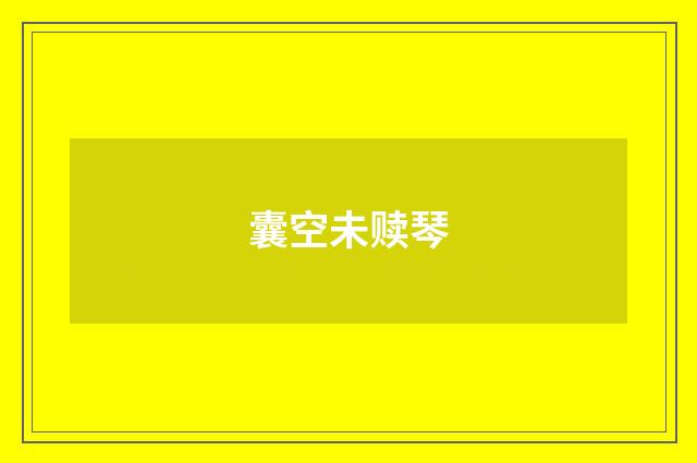 囊空未赎琴