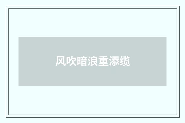风吹暗浪重添缆