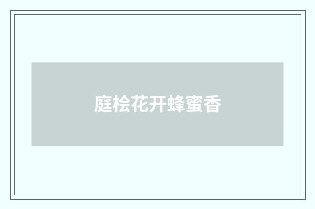 庭桧花开蜂蜜香
