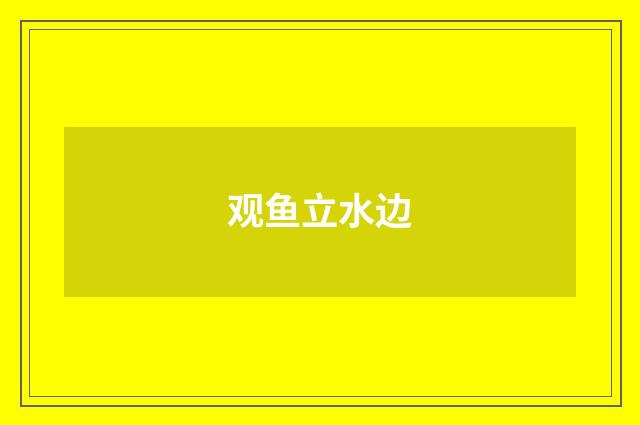 观鱼立水边