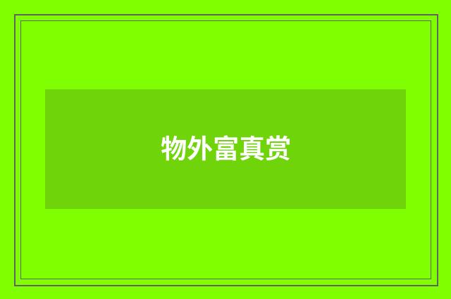 物外富真赏
