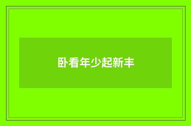 卧看年少起新丰