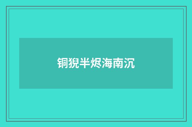 铜猊半烬海南沉