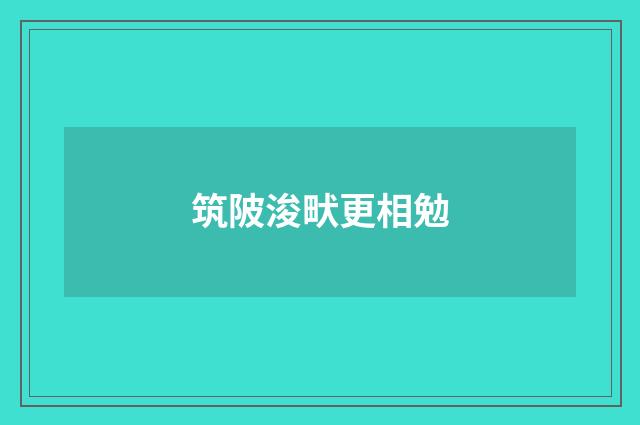 筑陂浚畎更相勉
