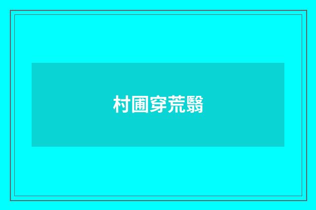 村圃穿荒翳