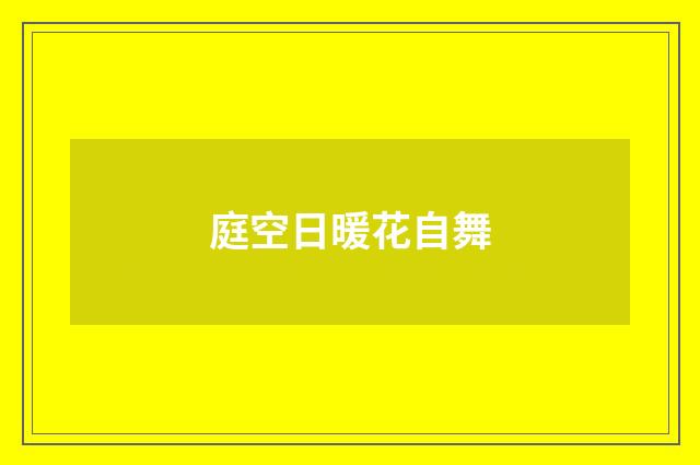 庭空日暖花自舞