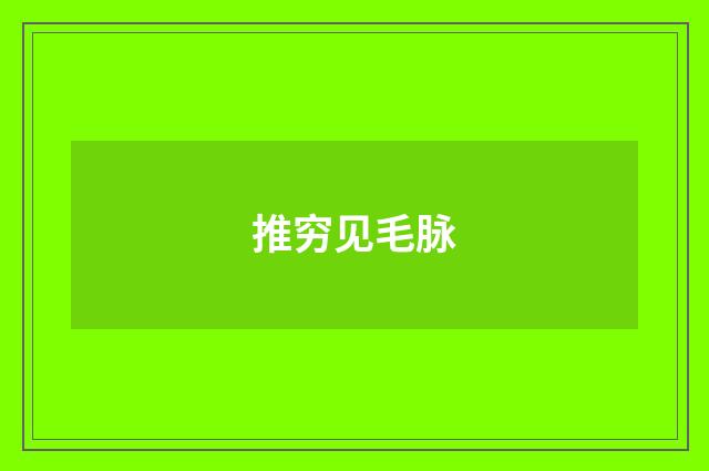 推穷见毛脉