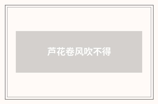 芦花卷风吹不得