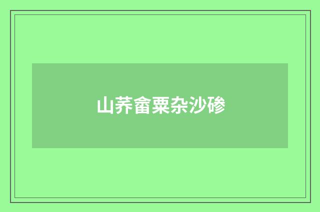 山荞畲粟杂沙碜