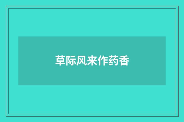 草际风来作药香