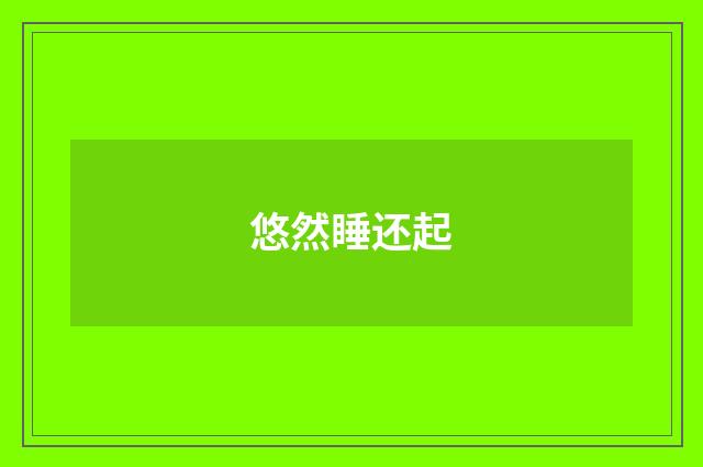 悠然睡还起