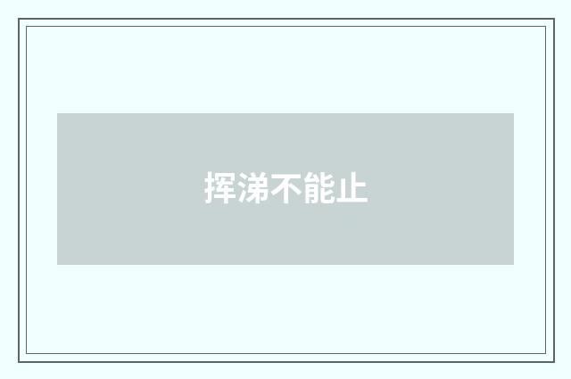 挥涕不能止