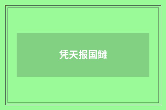 凭天报国雠