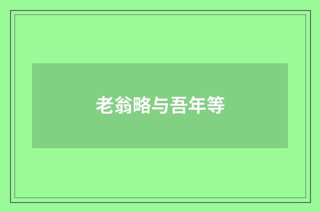 老翁略与吾年等