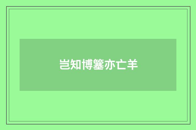 岂知博簺亦亡羊