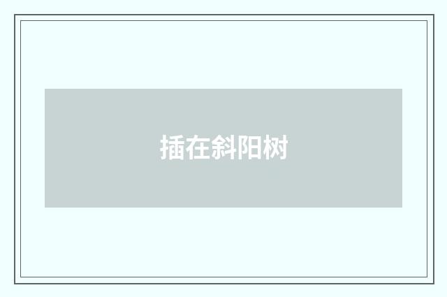 插在斜阳树