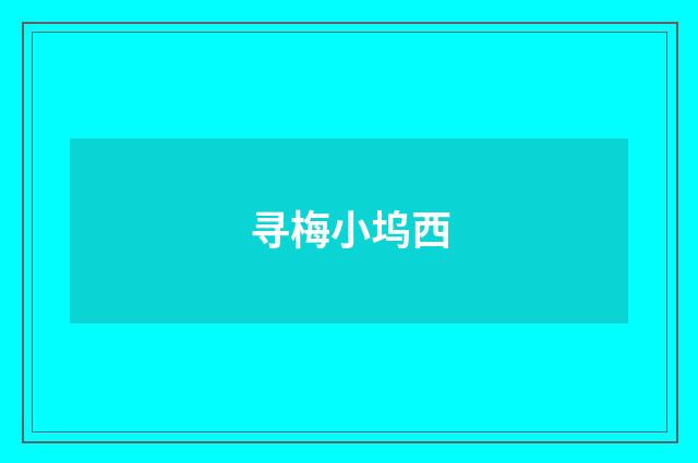 寻梅小坞西