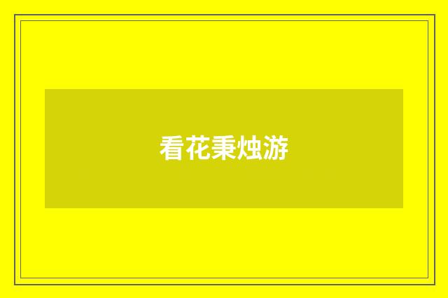 看花秉烛游