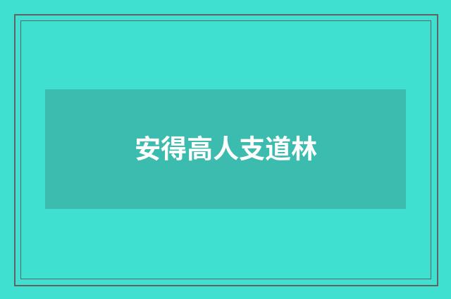安得高人支道林