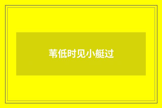 苇低时见小艇过