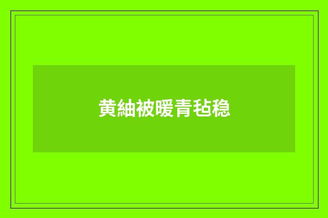 黄紬被暖青毡稳