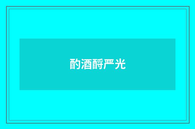酌酒酹严光