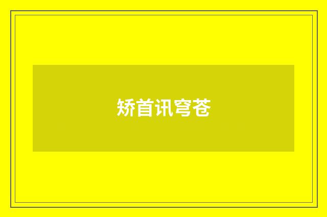 矫首讯穹苍