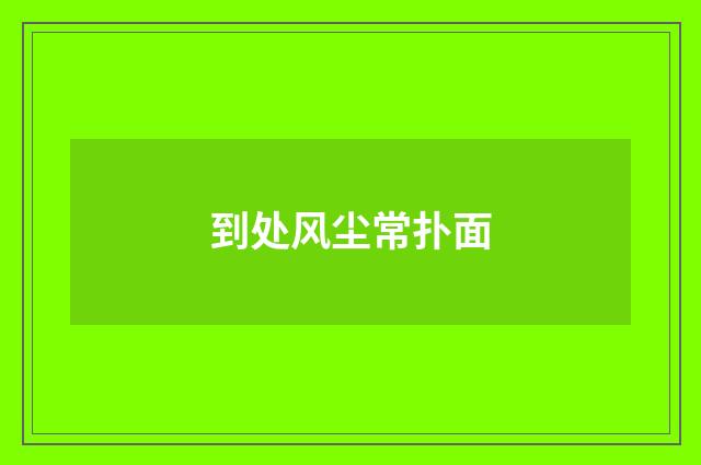 到处风尘常扑面