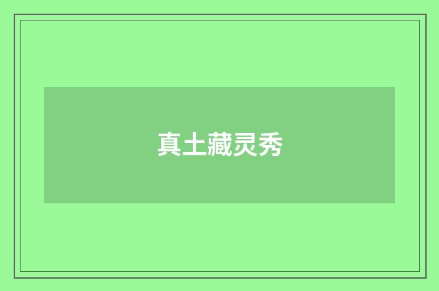 真土藏灵秀