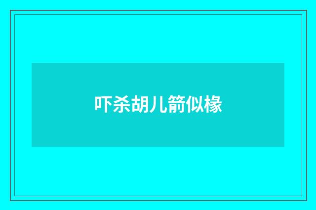 吓杀胡儿箭似椽