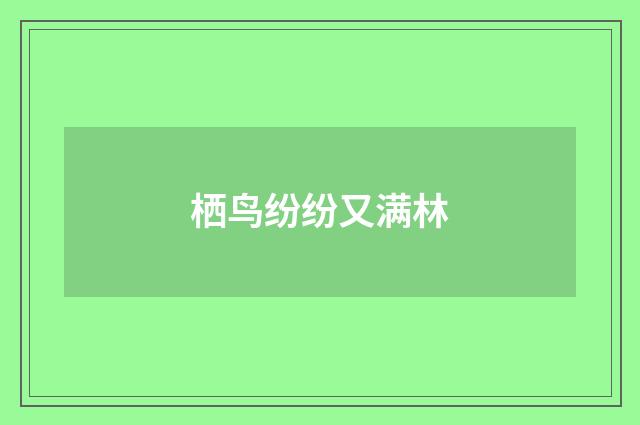 栖鸟纷纷又满林