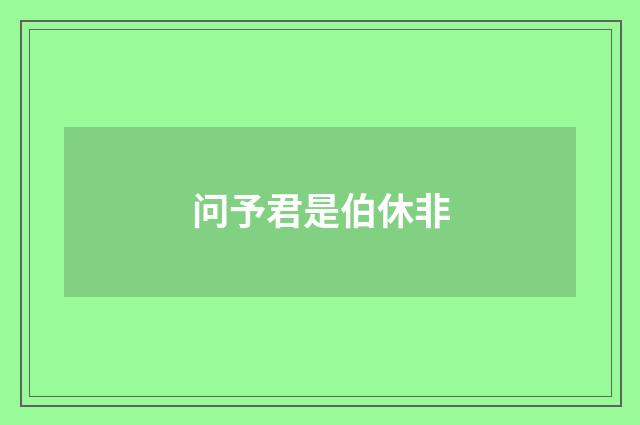 问予君是伯休非