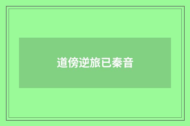 道傍逆旅已秦音