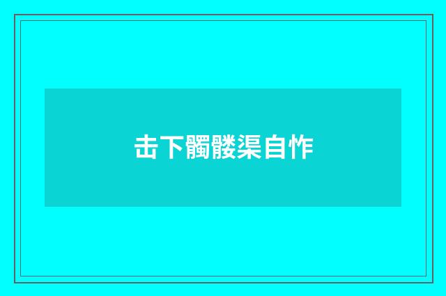 击下髑髅渠自怍