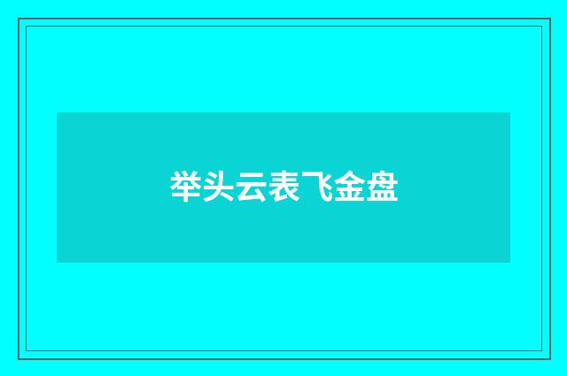 举头云表飞金盘