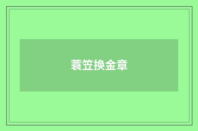 蓑笠换金章
